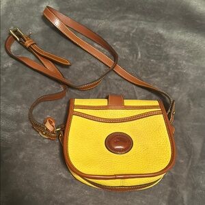 Dooney & Bourke Yellow Leather Crossbody Bag